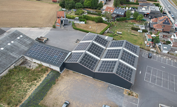 Industriële zonnepanelen bij Bellegems Friethuisje MR Solar 1